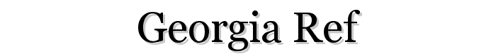 Georgia Ref font